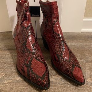 dolce vita Shanta Red Multi Snake Print Stella